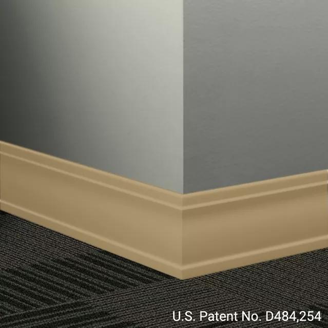 Johnsonite Commercial - 3.5 in. Rubber Wall Base - Millwork Outline Old Gold