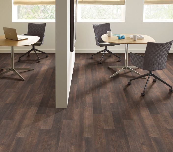 Philadelphia Commercial - In The Grain II 20 - Luxury Vinyl Plank - Briarwood floor installation