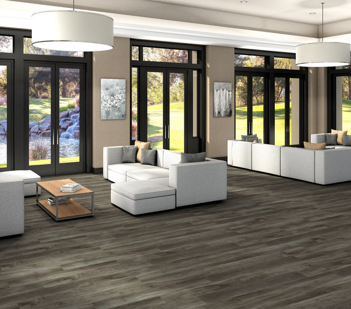 Philadelphia Commercial - In The Grain II 20 - Luxury Vinyl Plank - Flaxseed floor installation