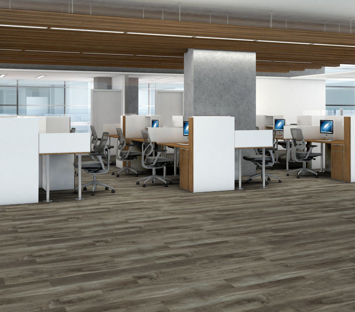 Philadelphia Commercial - In The Grain II 20 - Luxury Vinyl Plank - Flaxseed floor installation