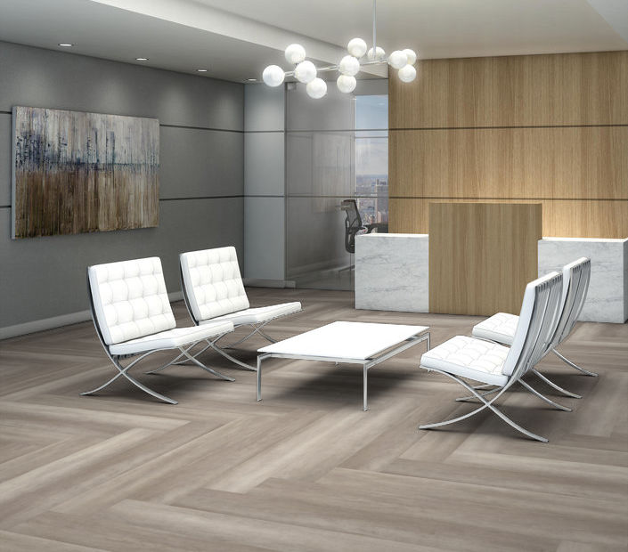 Philadelphia Commercial - Philosopher's Tree - Luxury Vinyl Plank - Pyrite floor installation