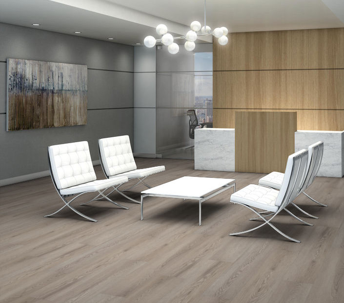 Philadelphia Commercial - Philosopher's Tree - Luxury Vinyl Plank - Weathered Bark floor installation