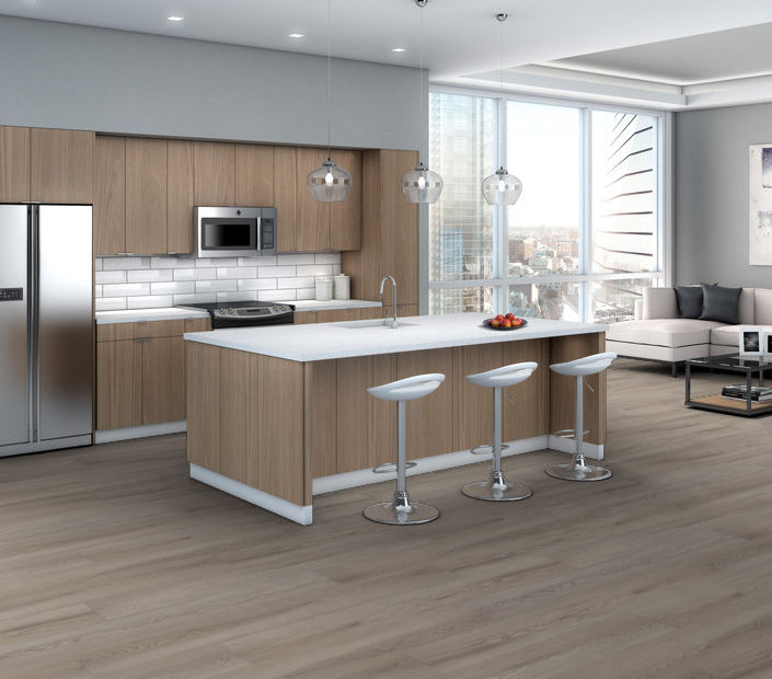 Philadelphia Commercial - Philosopher's Tree - Luxury Vinyl Plank - Weathered Bark floor installation
