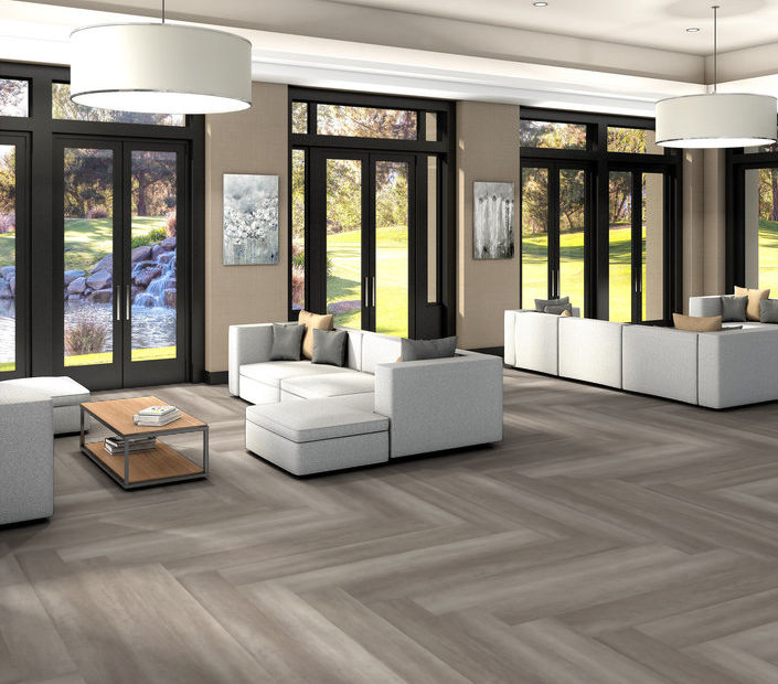 Philadelphia Commercial - Philosopher's Tree - Luxury Vinyl Plank - Pyrite floor installation