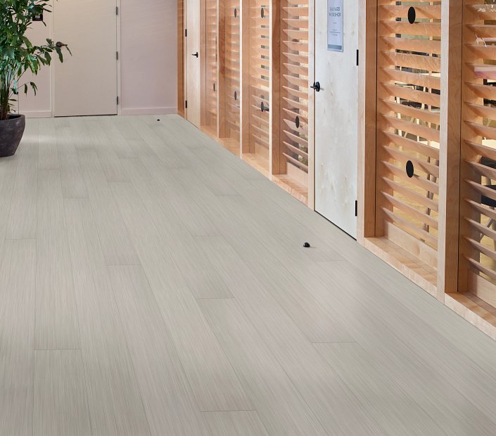 Philadelphia Commercial - Philosopher's Tree - Luxury Vinyl Plank - Fossil floor installation