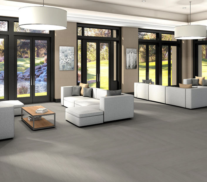 Philadelphia Commercial - Philosopher's Tree - Luxury Vinyl Plank - Fossil floor installation