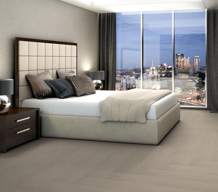 Philadelphia Commercial - Philosopher's Tree - Luxury Vinyl Plank - Travertine floor installation