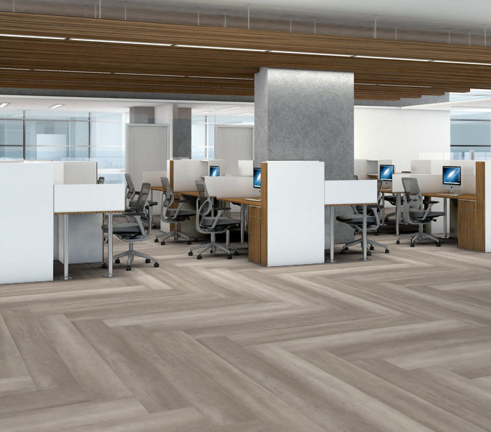 Philadelphia Commercial - Philosopher's Tree - Luxury Vinyl Plank - Pyrite floor installation