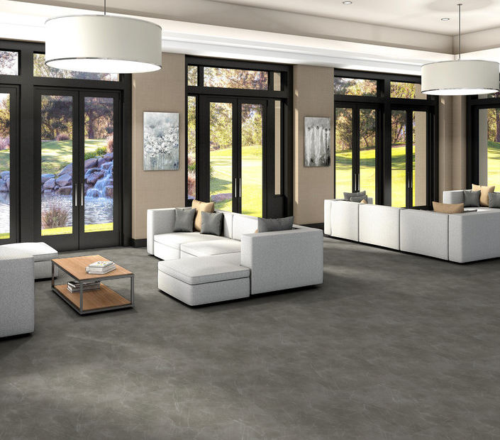 Philadelphia Commercial - Vecchio - Luxury Vinyl Tile - Dolomite floor installation
