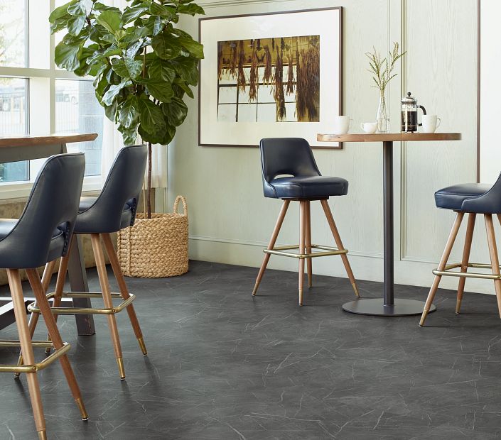 Philadelphia Commercial - Vecchio - Luxury Vinyl Tile - Peperino floor installation