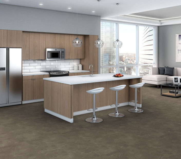 Philadelphia Commercial - Vecchio - Luxury Vinyl Tile - Garaffite floor installation