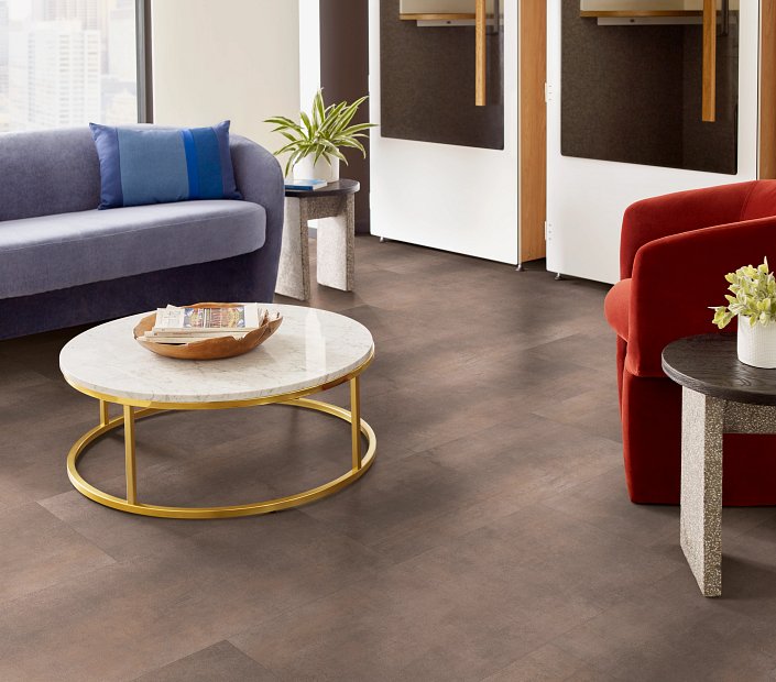 Philadelphia Commercial - Metalsmith - Luxury Vinyl Plank - Inferno floor installation