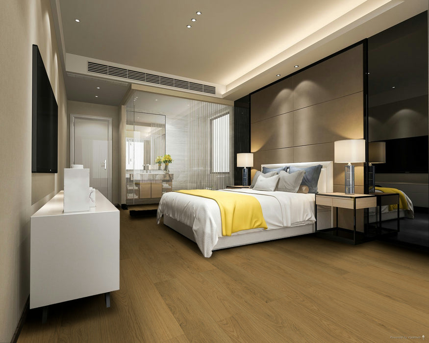 Hartco - Nod to Nature Individuality - 9 in. x 60 in. Luxury Vinyl - Loose Lay - Honey Ridge Room Scene