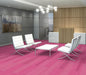 Philadelphia Commercial - Strie - Luxury Vinyl Tile - Bright Fushia floor installation