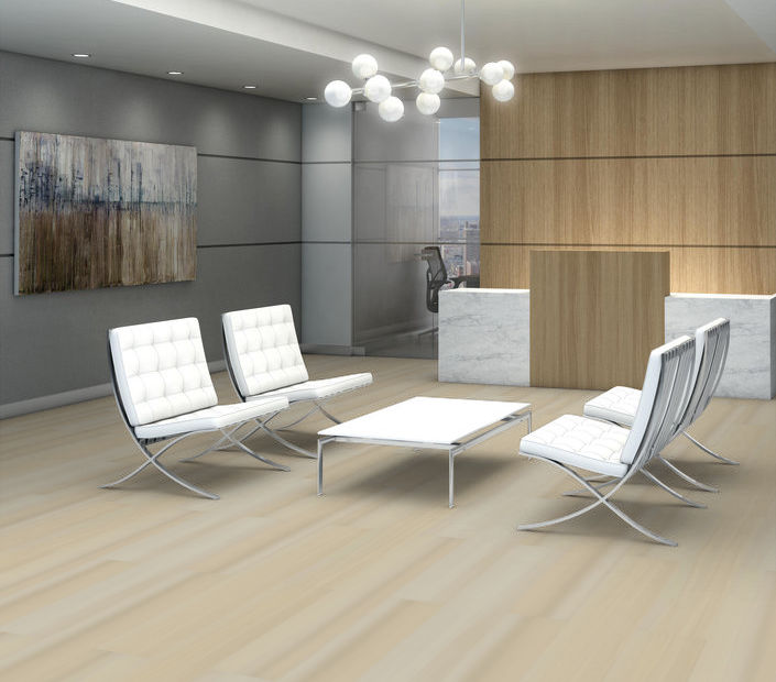 Philadelphia Commercial - Strie - Luxury Vinyl Tile - Alabaster floor installation