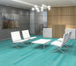 Philadelphia Commercial - Strie - Luxury Vinyl Tile - Turquoise floor installation