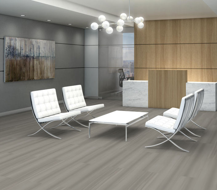 Philadelphia Commercial - Strie - Luxury Vinyl Tile - Dove floor installation