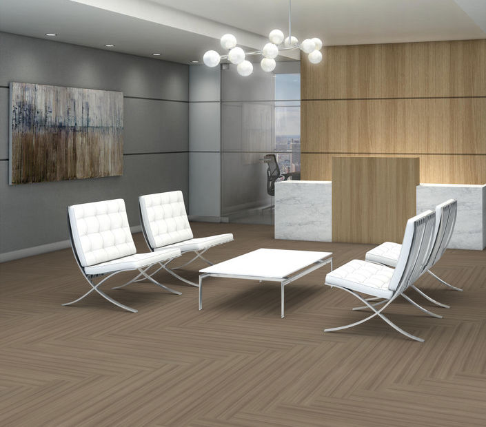 Philadelphia Commercial - Color Scope 20 - Luxury Vinyl Tile - Bistre floor installation