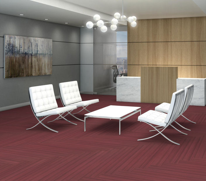 Philadelphia Commercial - Color Scope 30 - Luxury Vinyl Tile - Garnet floor installation