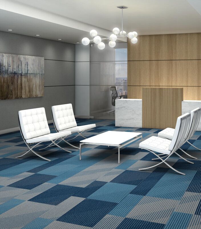 Philadelphia Commercial - The Shape Of Color - Block By Block - Carpet Tile - Out Of The Blue Room scene
