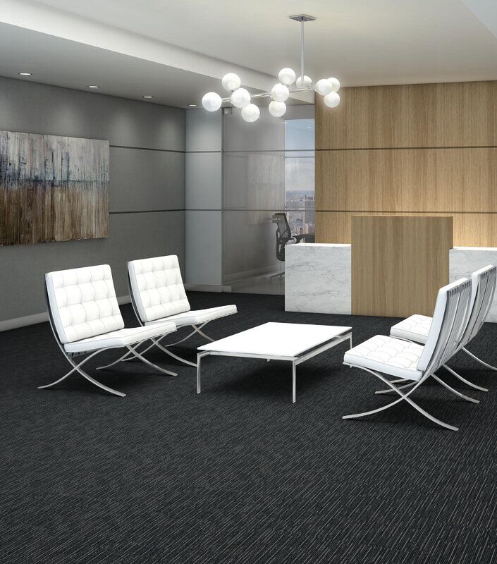 Philadelphia Commercial - The Shape Of Color - Line By Line - Carpet Tile - Emotion Installed