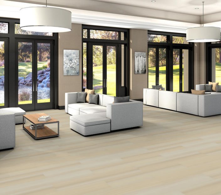 Philadelphia Commercial - Strie - Luxury Vinyl Tile - Alabaster floor installation