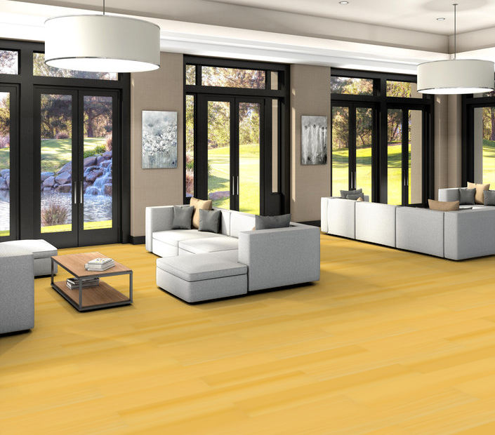 Philadelphia Commercial - Strie - Luxury Vinyl Tile - Naples Yellow floor installation