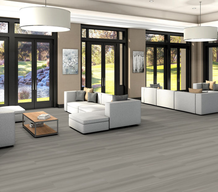 Philadelphia Commercial - Strie - Luxury Vinyl Tile - Dove floor installation