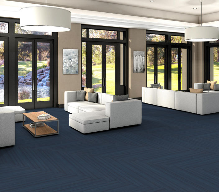 Philadelphia Commercial - Color Scope 20 - Luxury Vinyl Tile - Indigo floor installation