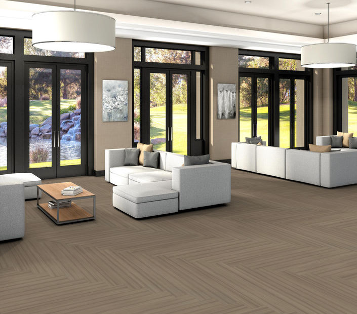 Philadelphia Commercial - Color Scope 30 - Luxury Vinyl Tile - Bistre floor installation