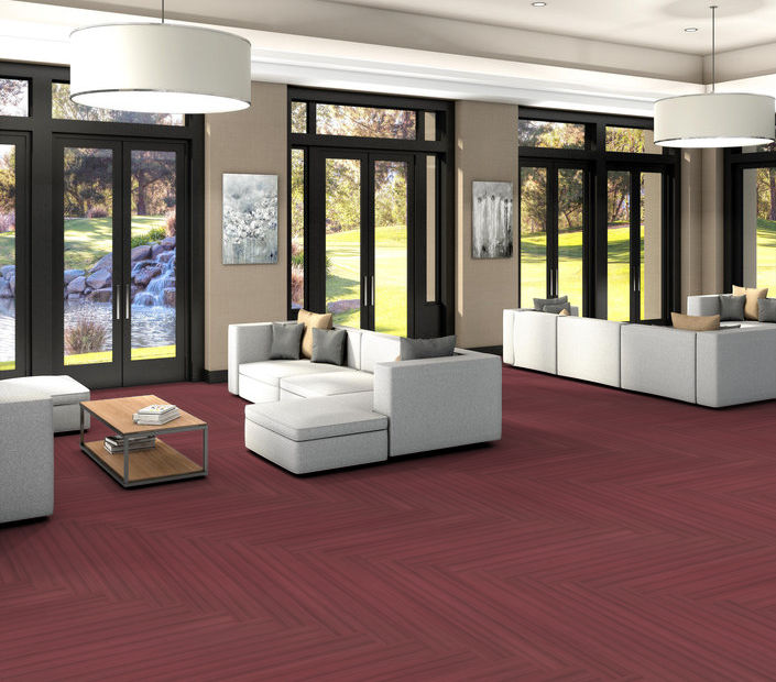 Philadelphia Commercial - Color Scope 20 - Luxury Vinyl Tile - Garnet floor installation