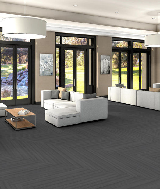 Philadelphia Commercial - Color Scope 5 - Luxury Vinyl Tile - Onyx floor installation