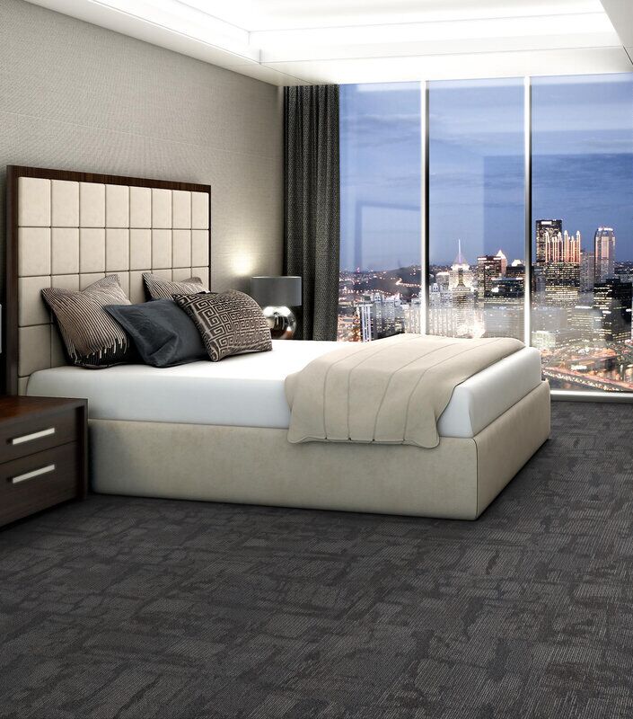 Philadelphia Commercial - Surface Works - Chiseled - Carpet Tile - Sculpt Hotel Installation