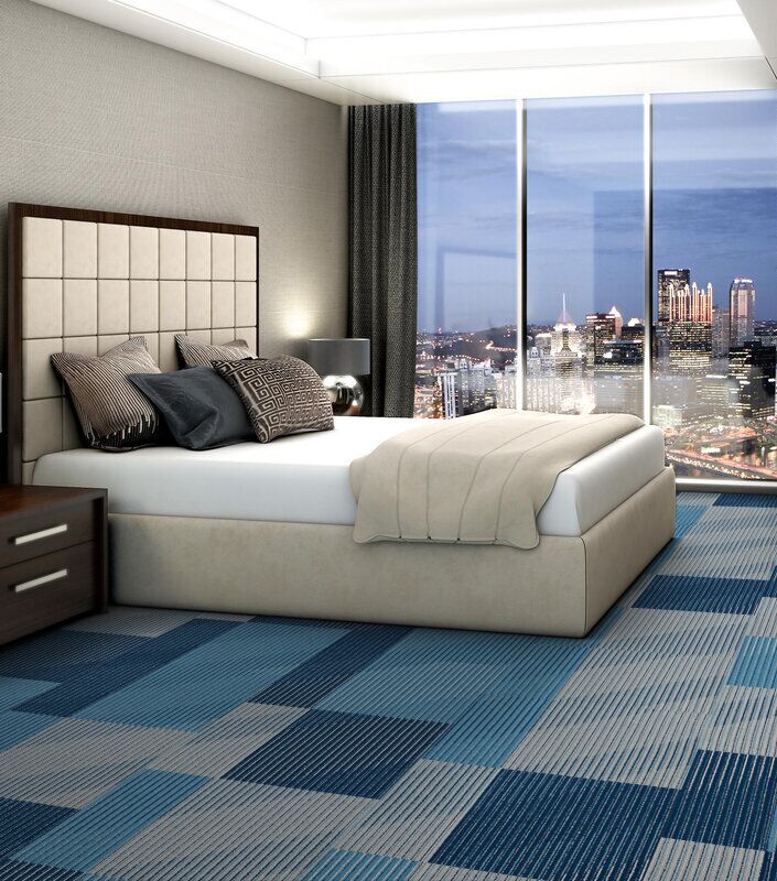 Philadelphia Commercial - The Shape Of Color - Block By Block - Carpet Tile - Out Of The Blue Hotel Install
