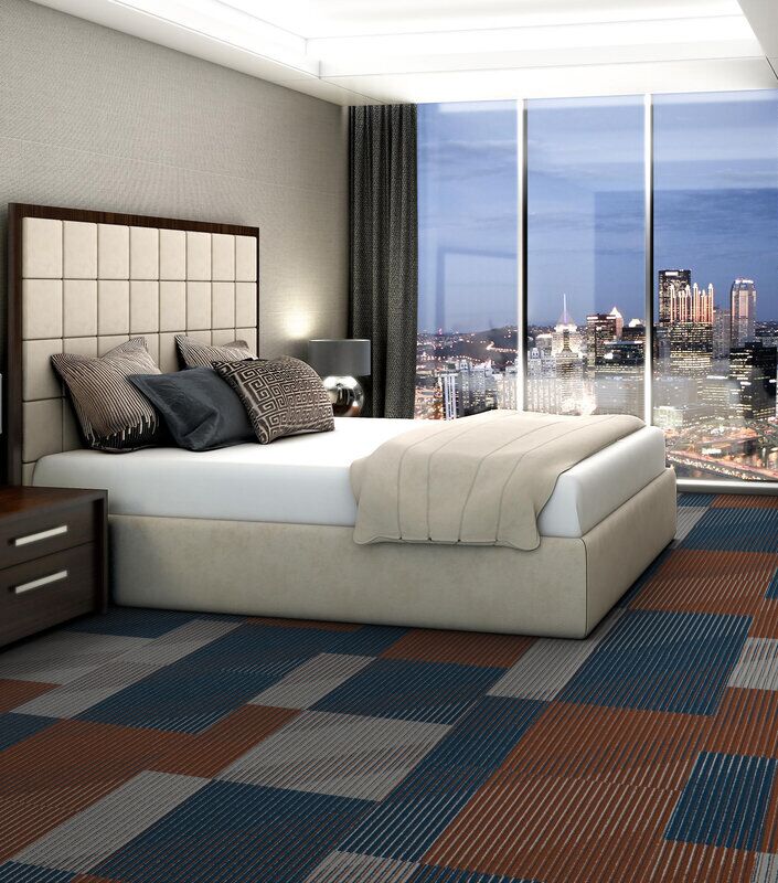 Philadelphia Commercial - The Shape Of Color - Block By Block - Carpet Tile - Perfect Match Hotel Install