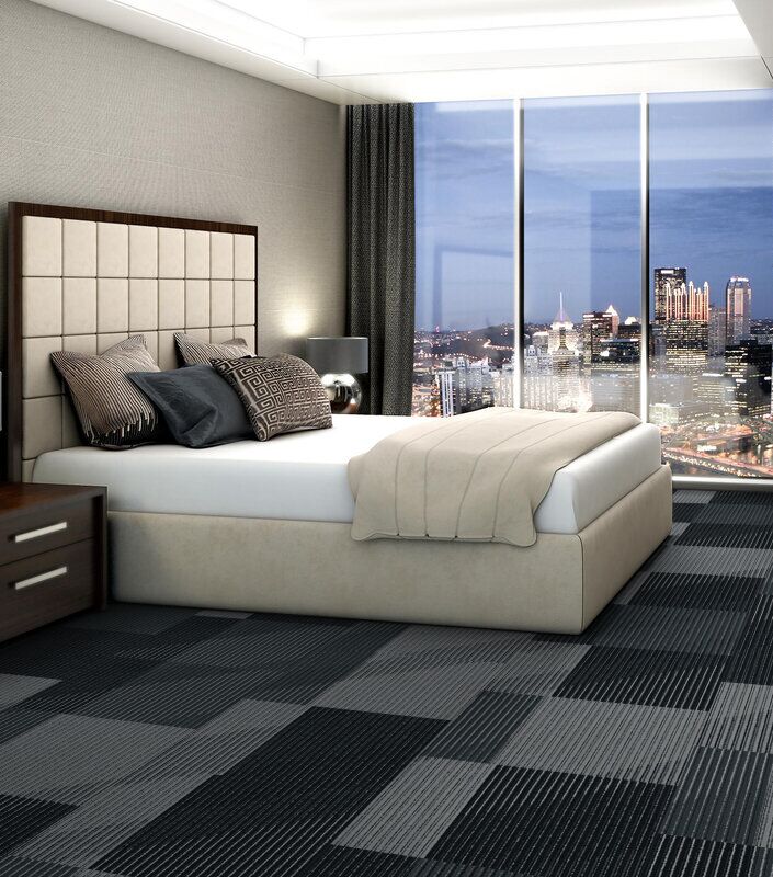 Philadelphia Commercial - The Shape Of Color - Block By Block - Carpet Tile - In The Black Hotel Install