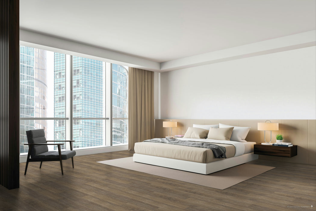 Armstrong Commercial - Parallel USA 20 - 6 in. x 48 in. - Luxury Vinyl Tile - Glen Brook Oak Drift Sand Installed