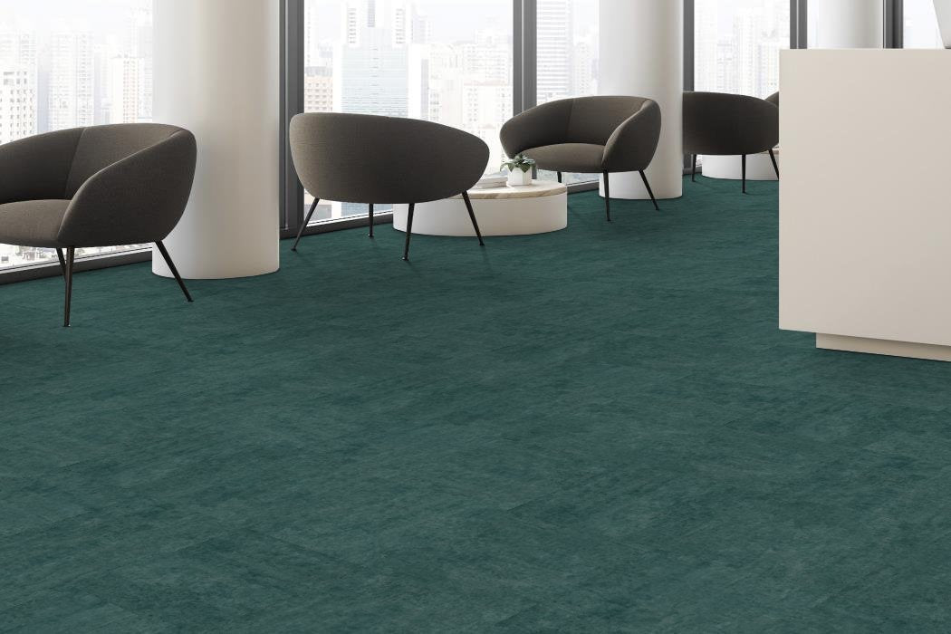 Shaw Contract - Compound 2.5mm - 24 in. x 24 in. Luxury Vinyl - Patina Lobby Installation