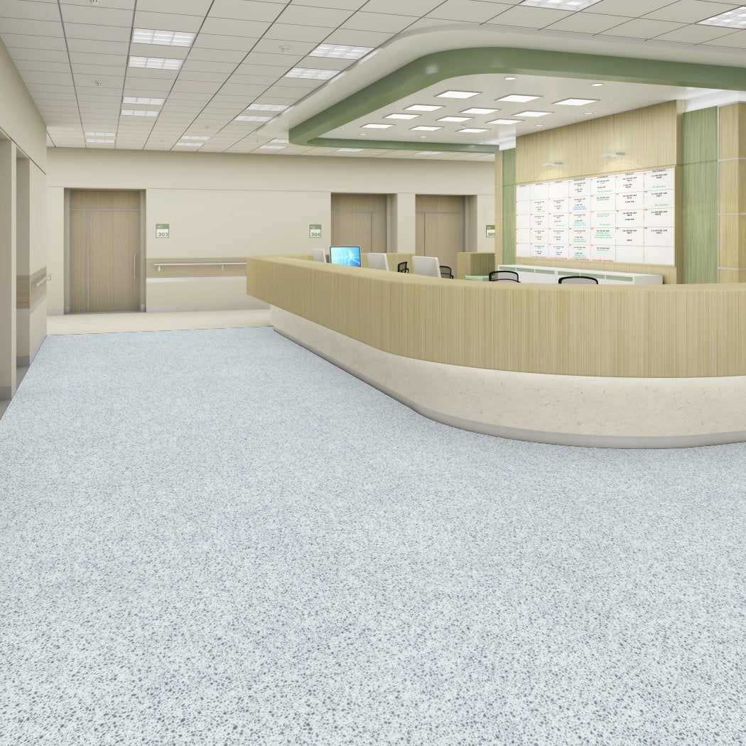 Shaw Contract - Cast 2.5mm - 24 in. x 24 in. Luxury Vinyl - Composite Hospital Install