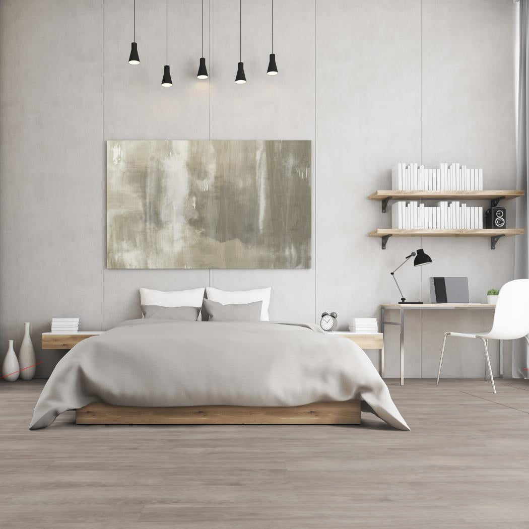 Shaw Contract - Abide - 7 in. x 47 in. Luxury Vinyl - Conch Shell Oak Room Scene