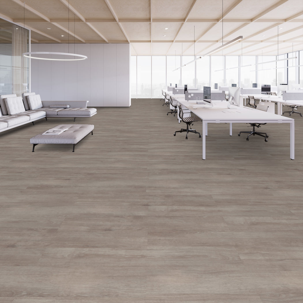 Shaw Contract - Abide - 7 in. x 47 in. Luxury Vinyl - Conch Shell Oak Office Install