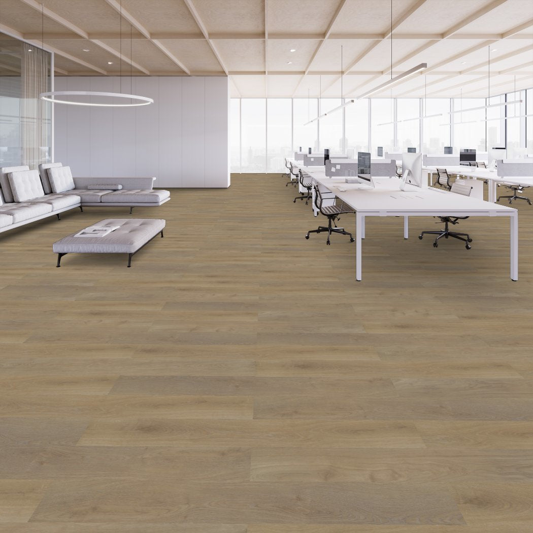 Shaw Contract - Branching Out 5mm - 6 in. x 48 in. Luxury Vinyl - Prairie Oak Office Install