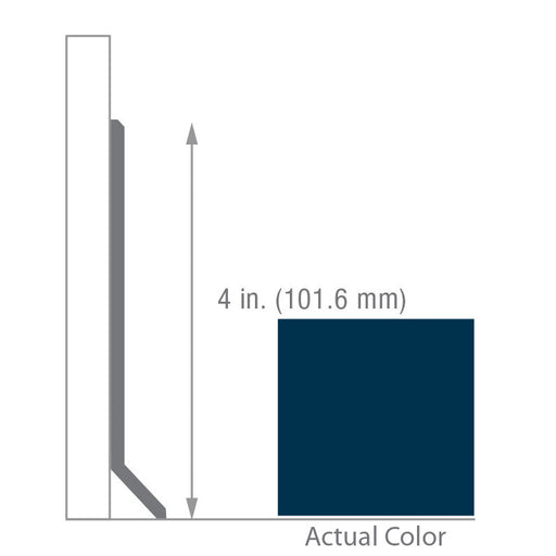 Armstrong Commercial - 4 in. Rubber Coved Wall Base Sticks - Almost Navy
