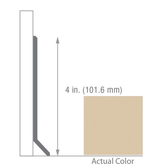 Armstrong Commercial - 4 in. Rubber Coved Wall Base Sticks - Desert