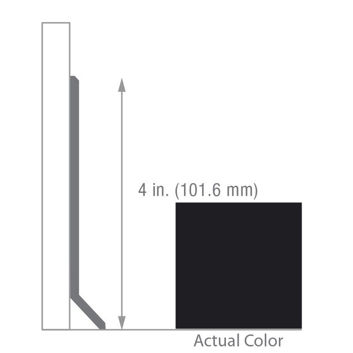 Armstrong Commercial - 4 in. Rubber Coved Wall Base Rolls - Ebony