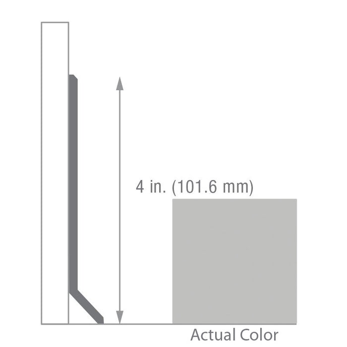 Armstrong Commercial - 4 in. Rubber Coved Wall Base Rolls - Gray Mist