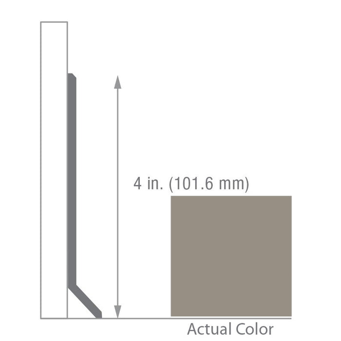 Armstrong Commercial - 4 in. Rubber Coved Wall Base Sticks - Greige