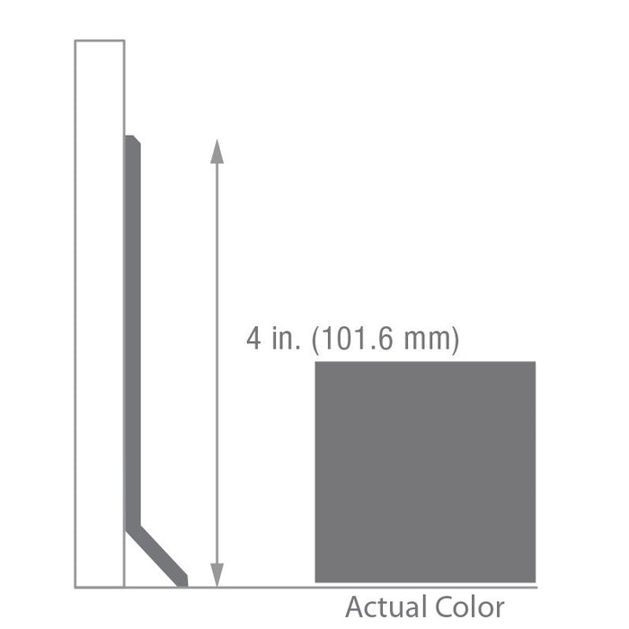 Armstrong Commercial - 4 in. Rubber Coved Wall Base Rolls - Metal Gray