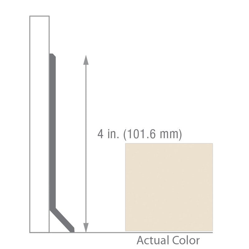 Armstrong Commercial - 4 in. Rubber Coved Wall Base Sticks - Parchment