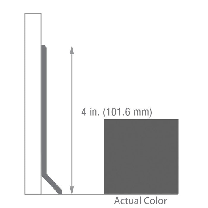 Armstrong Commercial - 4 in. Rubber Coved Wall Base Sticks - Smokey Gray